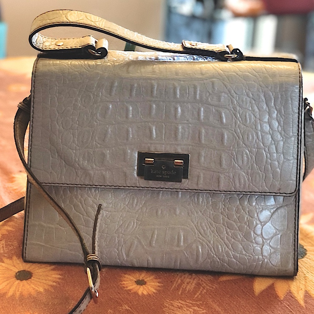 Kate Spade orchard valley Doris crocodile satchel/shoulder bag.